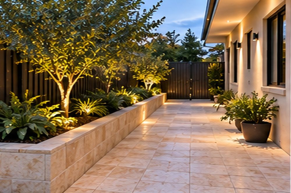 Courtyard after landscaping