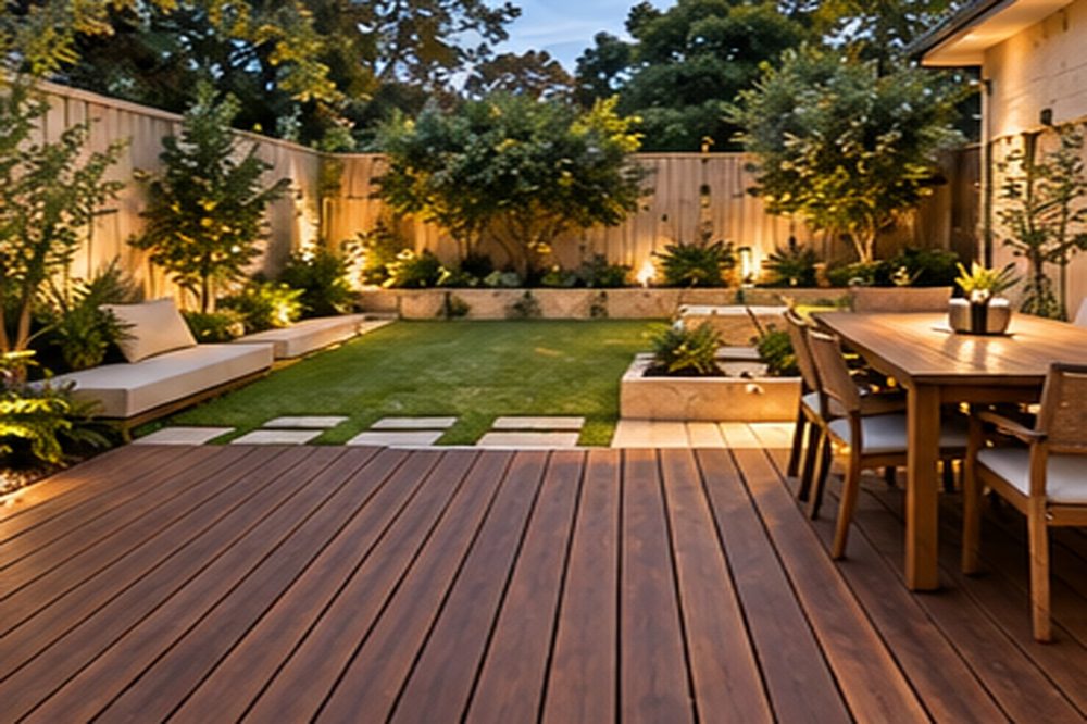 Yard after landscape design