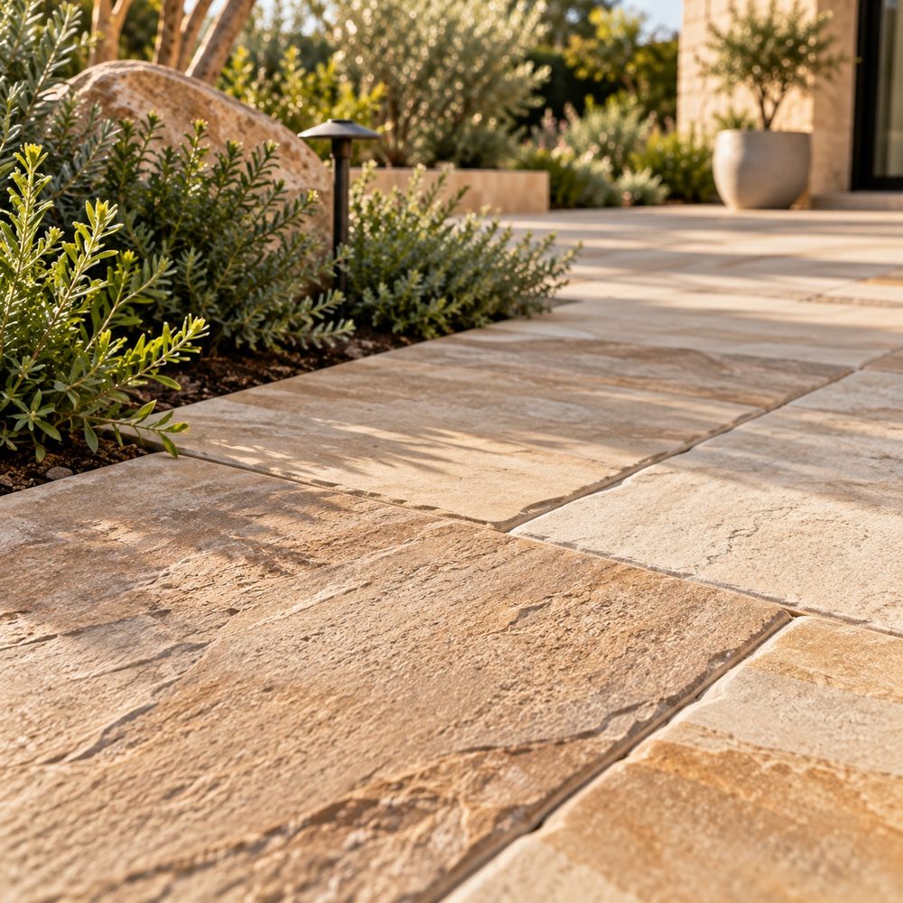 Sandstone paving detail
